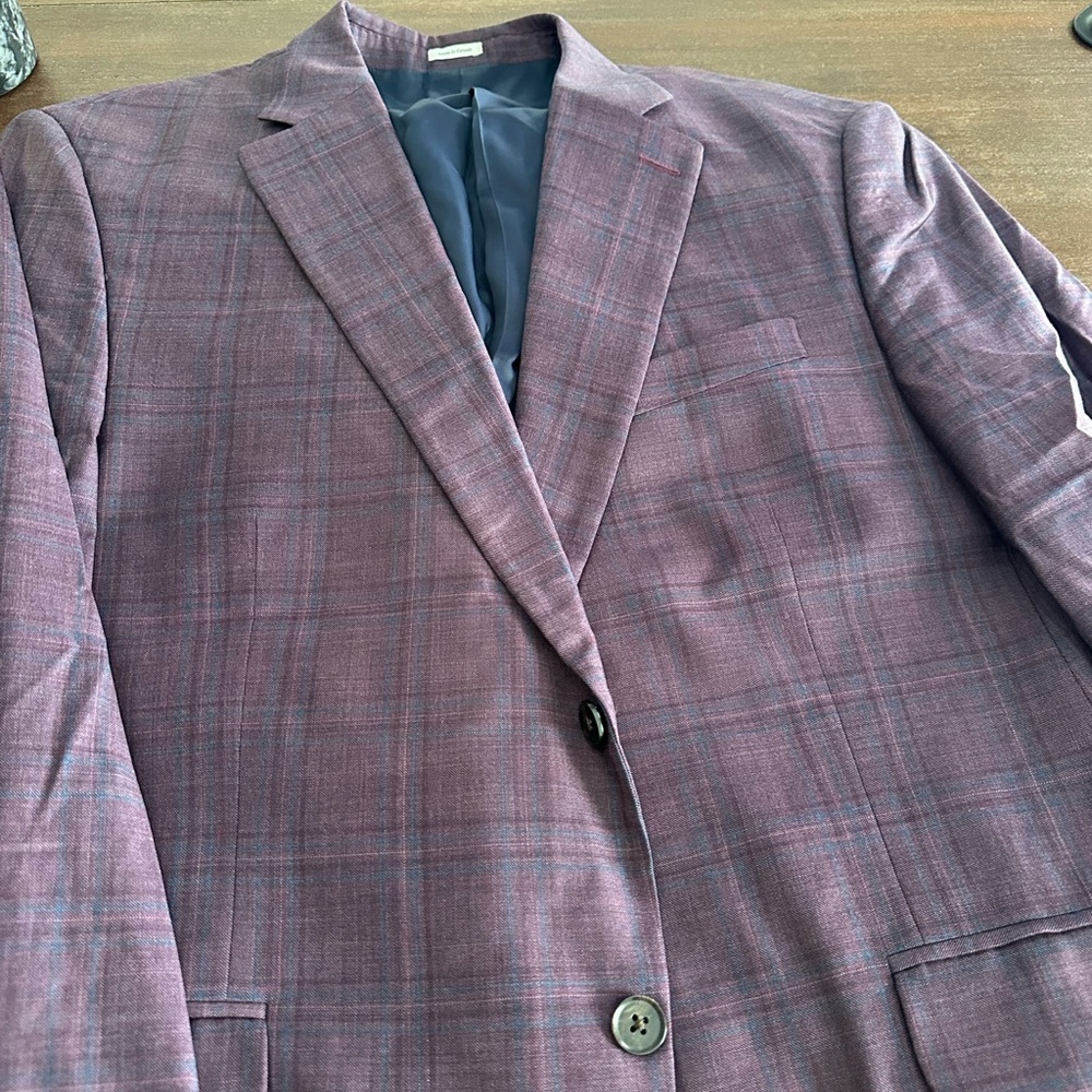 Peter Millar Burgundy Check Blazer